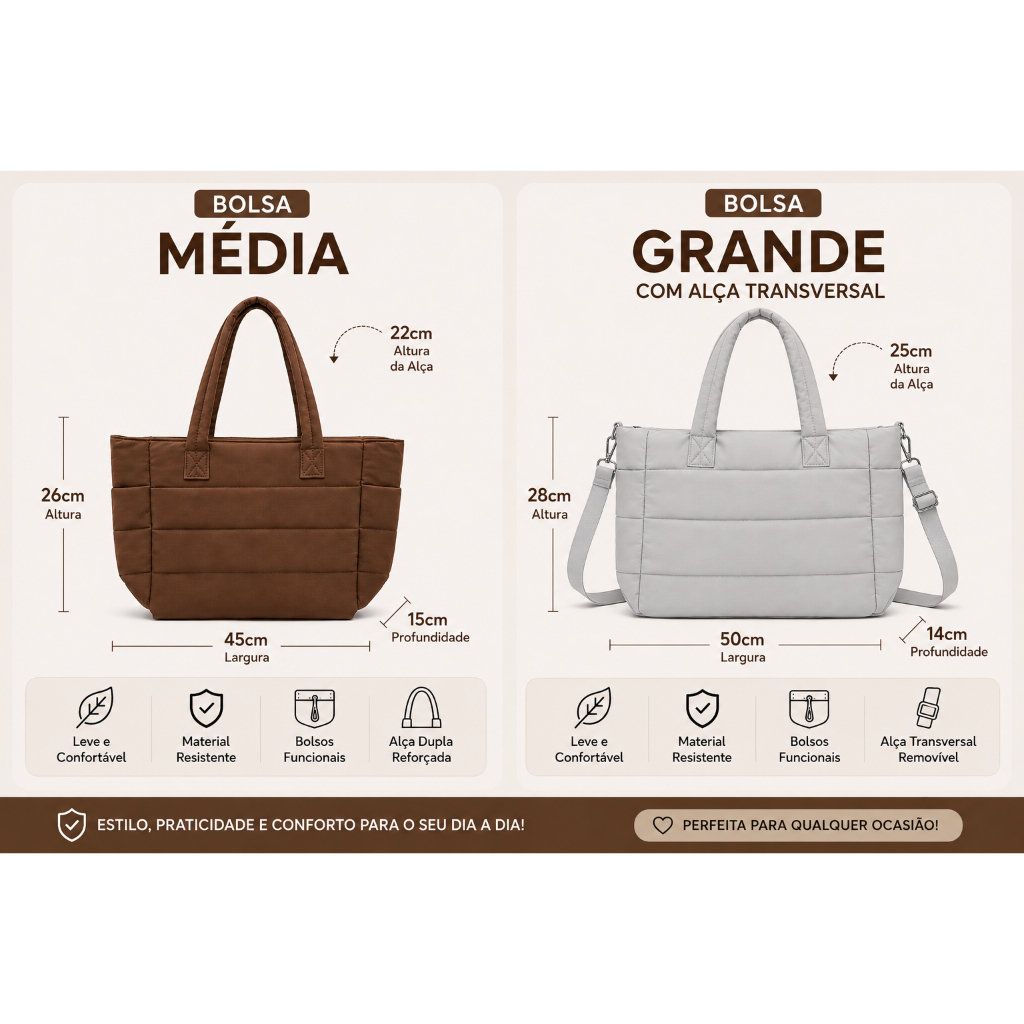 Bolsa Feminina Média Casual