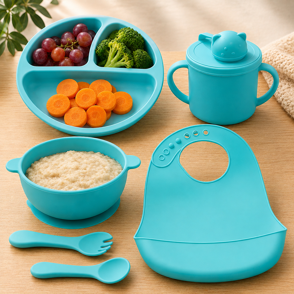 Kit Alimentação Infantil de Silicone